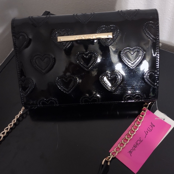 NWT🩷🖤🎉Betsey Johnson clutch/crossbody bag🩷🖤🎉 - Picture 12 of 16